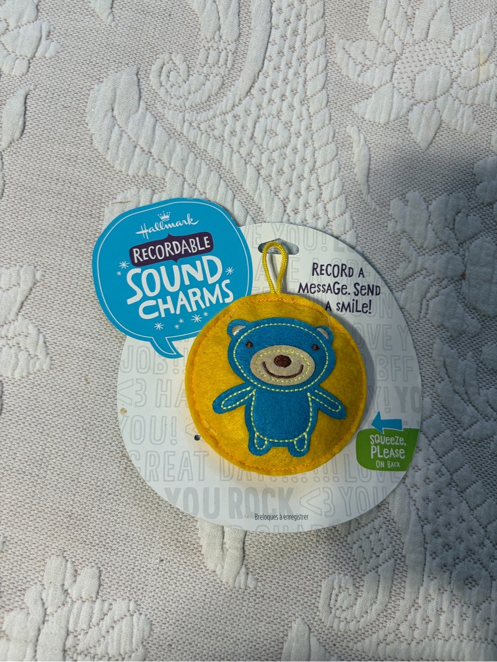 Hallmark Kids Recordable Sound Charm NWT backpacks diaperbags comfort Great Gift